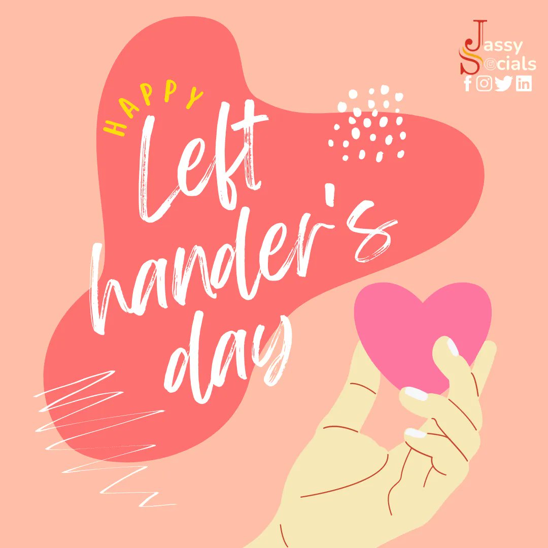 jassysocials's tweet photo. 𝑯𝒂𝒑𝒑𝒚 𝑳𝒆𝒇𝒕-𝑯𝒂𝒏𝒅𝒆𝒓 𝑫𝒂𝒚! 🤙

I’m a left-hander myself, which means I write and drink from the left side of my brain.

Do you know someone who is also left-handed? Tag them here! 🙋

#jassysocials #jsstories #contentcreation #lefthanderday https://t.co/2cr2qLbUMl