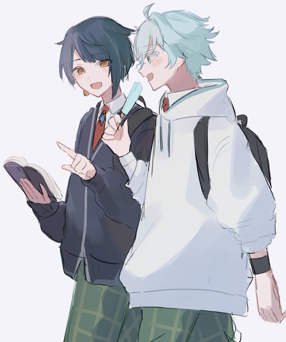 学パロ最高〜!!#原神 #Xingqiu #Chongyun 