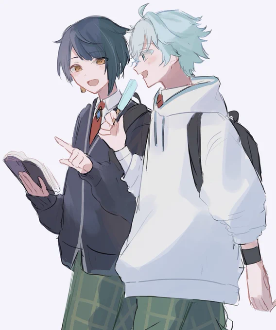 学パロ最高〜!!#原神 #Xingqiu #Chongyun 