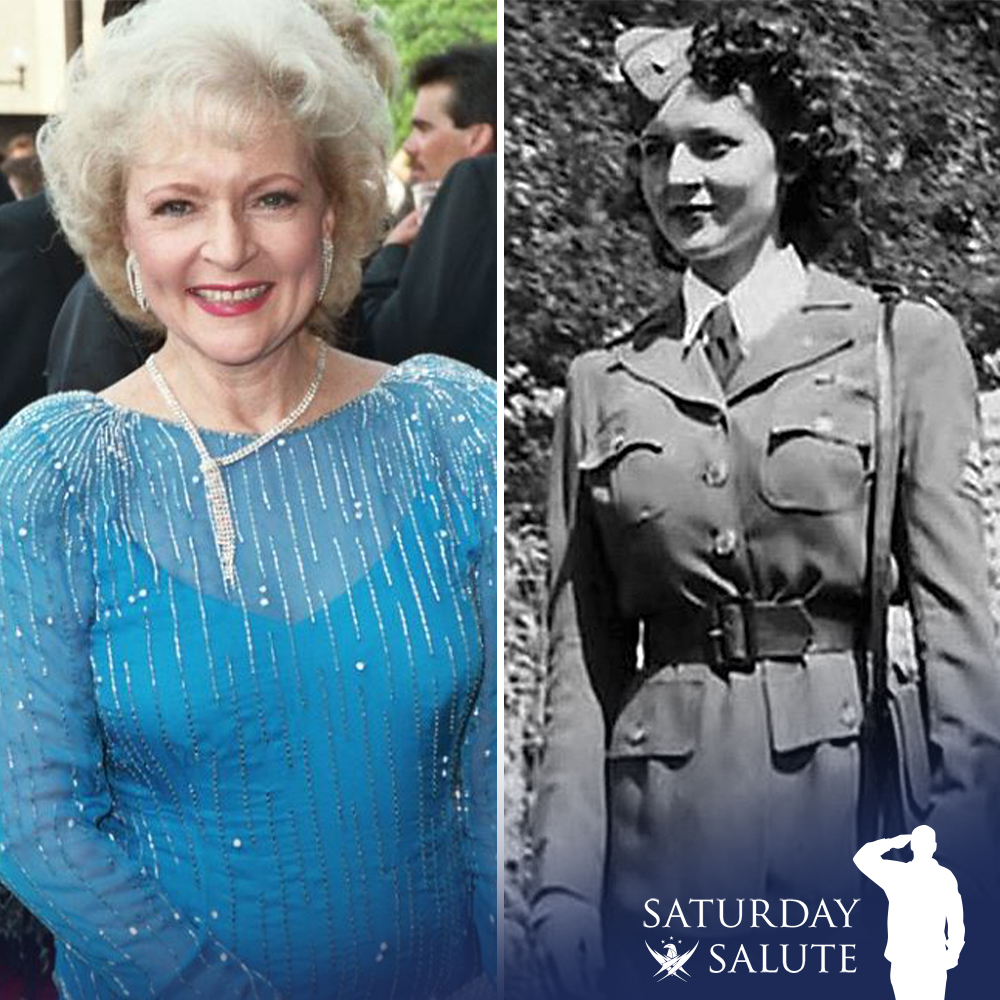 GarySiniseFound's tweet photo. On #SaturdaySalute, we recognize beloved actor and activist Betty White. An entertainment pioneer and patriot both on and off the screen, Betty also served during WWII as a member of the American Women's Voluntary Services. Thank you for your service, Betty. We salute you! https://t.co/QXFNGk8iaR