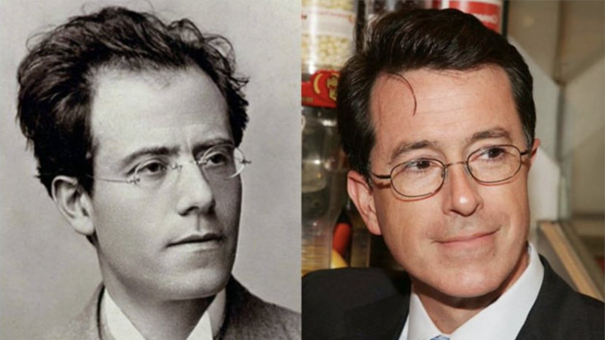 tonyprinciotti's tweet photo. · Mahler and Stephen Colbert, who were, quite obviously, separated at birth. https://t.co/yk53RNPWC0
