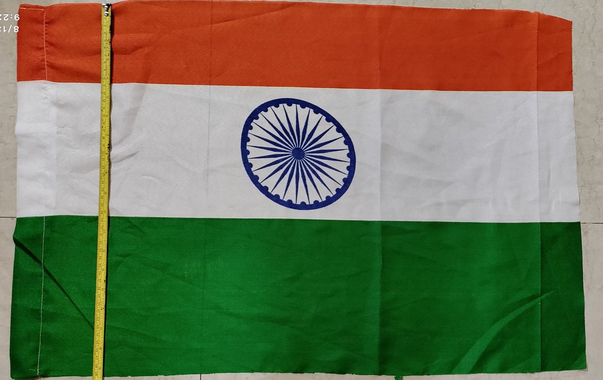 terence_fdes's tweet image. Dear @MyBMC am I supposed to hoist this Flag (given by you to over 1200 resident flats of my colony) 
WHEN It's *Scaling &amp;amp; Dimensions* of colors are WRONG &amp;amp; The Ashoka Chakra is OVAL -as Everything violates #IndianFlagCode Rules 
WHO PRINTED THIS HOAX in Hurry! #HarGharTiranga