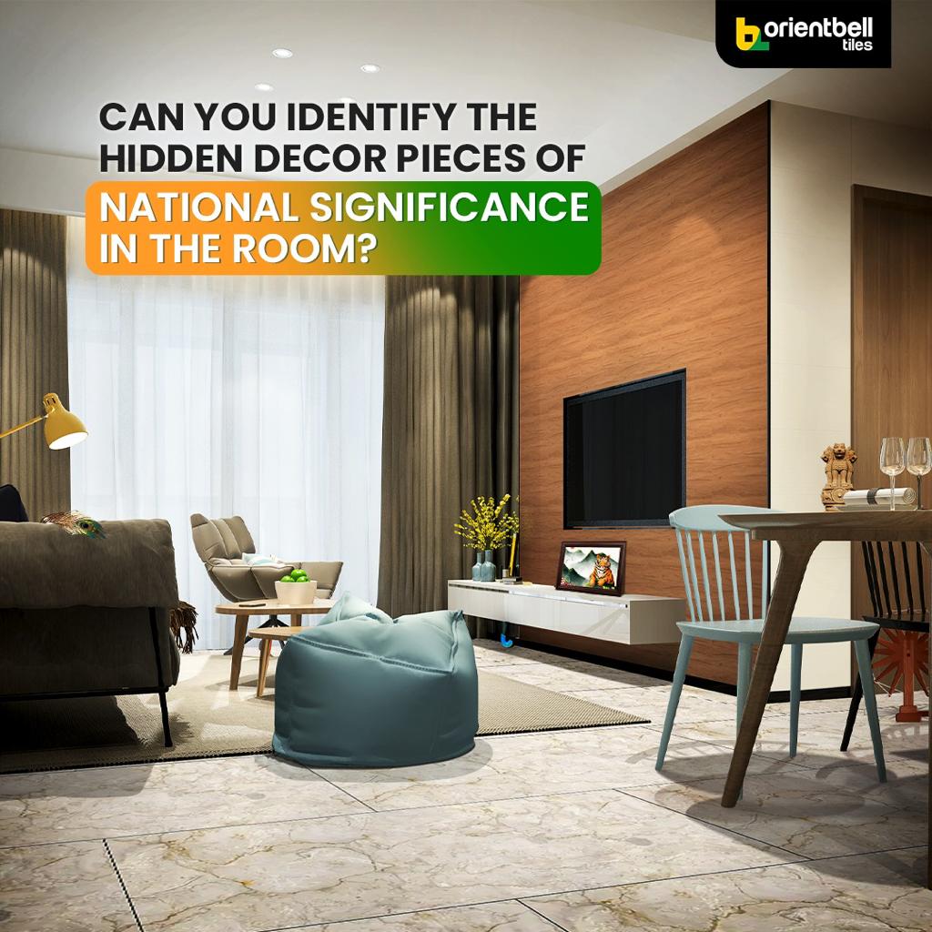 Comment below the discreetly placed decor pieces that have a national significance. Let’s see how many can you rightly identify.

#OrientbellTiles #IndependenceDay #IndependenceDayCelebrations #JaiHind #75thIndependenceDay  #AmritMahotsav #IndiaAt75