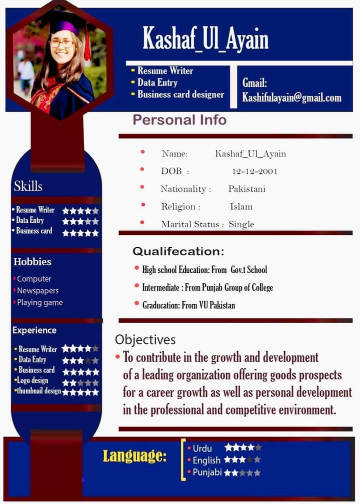 ayyan_sheeraz1's tweet photo. Anyone who wants to make their cv for getting a job please contact me .I provide service on a low budget . Please retweet my tweet for taking benefits for others. We also give the special discount on occasion of #PakistanIndependenceDay.
#Cv_maker
#Cover_letter https://t.co/apLMQ1U1mE