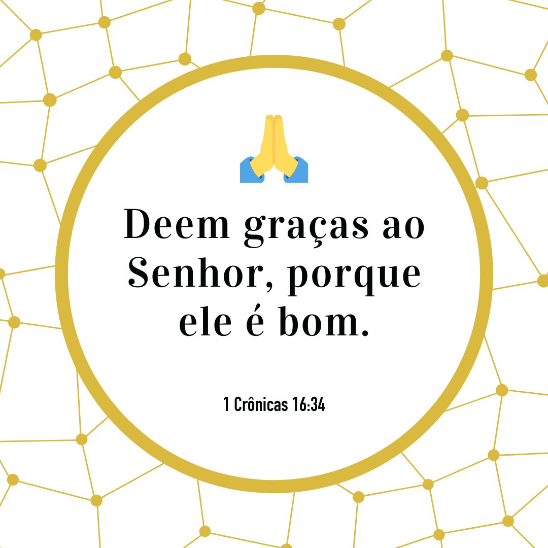 enteu's tweet image. Deem graças ao Senhor, porque ele é bom; seu amor dura para sempre!

1 Crônicas 16:34