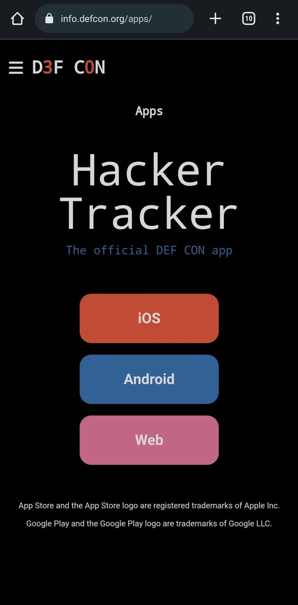 i started the <a href="/defcon/">DEF CON</a> #HackerTracker project 10 years ago, and it makes me so happy to see it continue to grow and be supported 💙

kudos to <a href="/sethlaw/">SeThLaW (l4wke)</a> <a href="/_advice_dog/">advice</a> <a href="/aNullValue/">Drew Stemen (@anullvalue@defcon.social)</a> @dcib 🌈