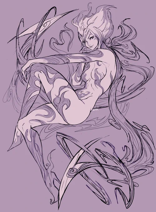 Purple Pink Purple Pinkscreams a lot for my Evelynn sketches#ArtOfLegends #LeagueOfLegends 