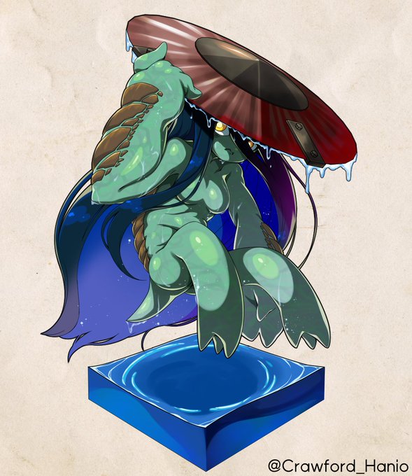 河童さん描きました!サラサラ!
 #アルマグリモワール 