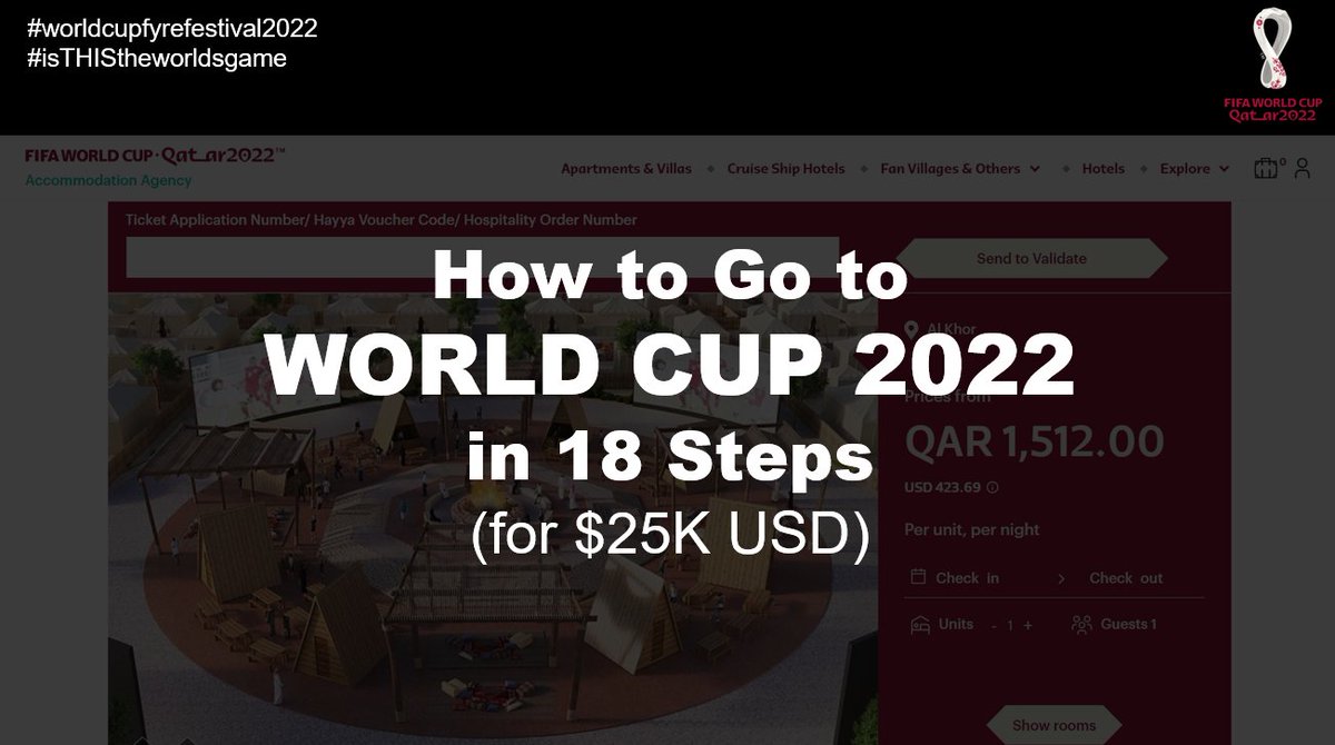 WorldCupDebacle's tweet photo. Share your World Cup 2022 planning experiences here.
#WorldCup2022 #worldcup #WorldcupQatar2022 #soccer #football #Fussball https://t.co/atwQ0oIYQ1