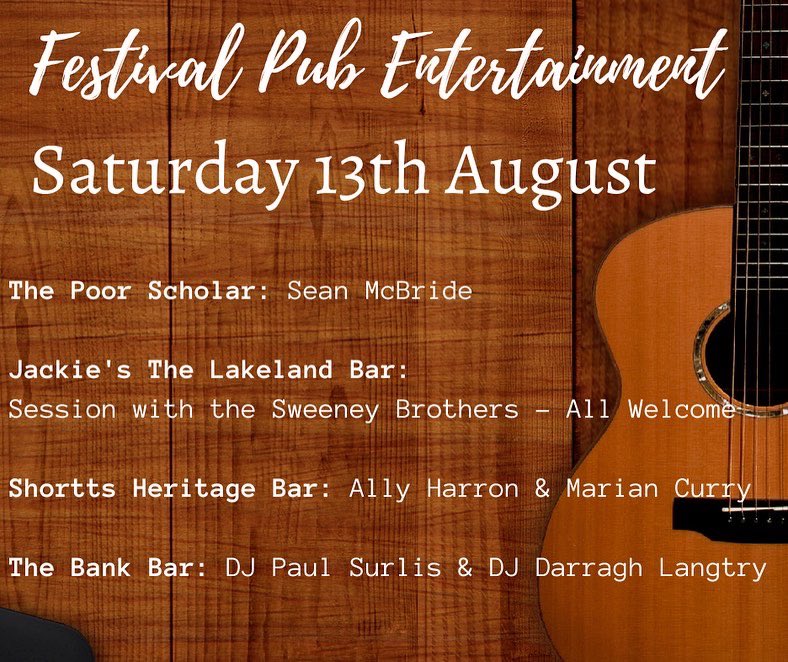 Day 7! 

#TheBallinamoreBoomIsBack #Ballinamore #BallinamoreFestival #Leitrim #VisitLeitrim #VisitBallinamore #Ireland #DiscoverIreland #FreeMusic #Free #FamilyFestival #robertmizzell #johnnybrady #biggenerator #thetumblingpaddies #musicfestival #music #festival #livemusic