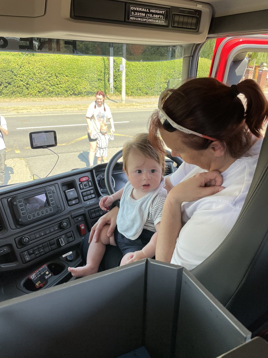 Great afternoon down at Waddington Fire Station open day. My son had his first sit in a fire engine courtesy of <a href="/LincsFireRescue/">Lincolnshire Fire and Rescue</a> big cheese (and my cousin) <a href="/hjtfire/">Helen.Tooley</a>, I promise he enjoyed it more this face suggests!