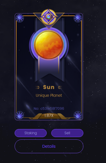 ShaidKhanik's tweet photo. 太幸运了@spacefi_io，我用8个常见的nft竟然合成了太阳，同等价值为37400 STAR，希望后面推出更多的新玩法 https://t.co/9UrxMebg2v