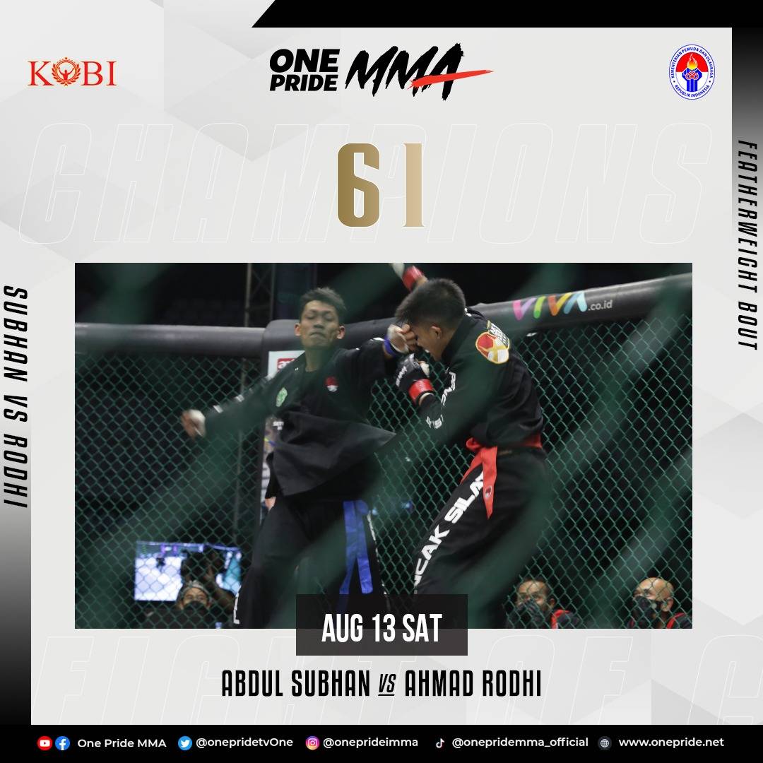 onepride_mma's tweet photo. Abdul Subhan tidak bisa melanjutkan pertandingan! Pesilat Ahmad Rodhi memenangkan pertarungan dengan skor point lebih tinggi
.
#OneprideMMA #OnepridetvOne #FightNight61 #KOBI https://t.co/ZbTKd3iwgj