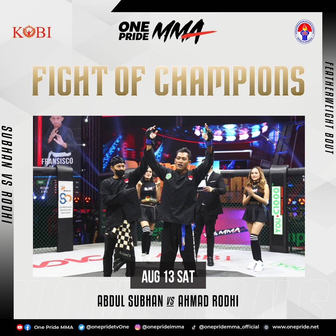 onepride_mma's tweet photo. Abdul Subhan tidak bisa melanjutkan pertandingan! Pesilat Ahmad Rodhi memenangkan pertarungan dengan skor point lebih tinggi
.
#OneprideMMA #OnepridetvOne #FightNight61 #KOBI https://t.co/ZbTKd3iwgj