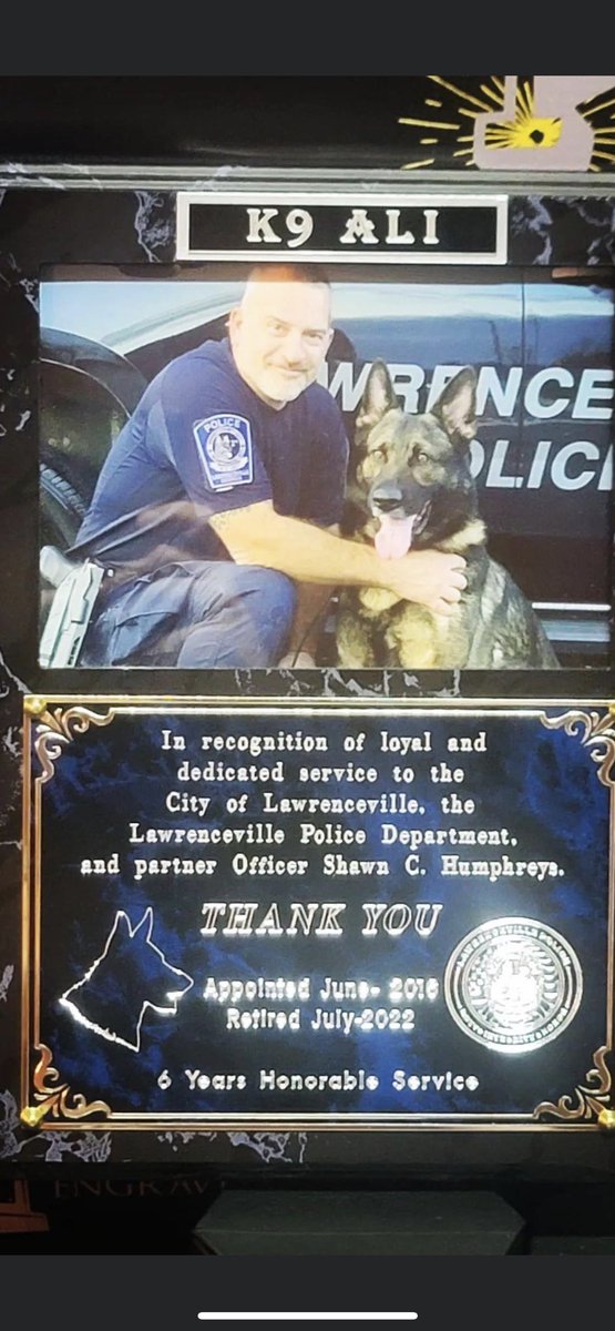 Some huge news. Ali has retired and I’m only a few days behind him. Ali thank you for always protecting me and keeping me safe. Many apprehensions and dope. I love you Bubbers. We will enjoy Florida together