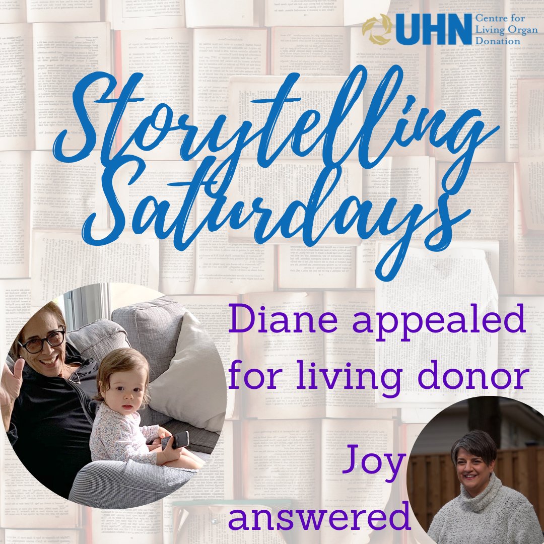 GiveLifeUHN's tweet photo. This #StorytellingSaturday meet Diane. She was diagnosed with end-stage liver disease. Her only cure was to find a living donor. She shared her story. Joy read the article &amp; decided to get tested to see if she was a match. https://t.co/N9m8Kq6C6o

 #livingdonorcircle #givelifeuhn https://t.co/LZJxZ0GhnO