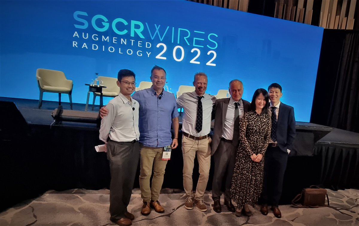 A fantastic end to day 2 of #sgcrwires2022 with these bunch of people <a href="/iradsurgeon/">Phil Haslam</a> <a href="/im_radiology/">im radiology</a>  <a href="/TzeWah1/">Professor Tze Min Wah</a> and David Breen speaking on Cutting Edge technology in IR. 

<a href="/BSIR_News/">The British Society of Interventional Radiology</a> <a href="/SGHImaging/">Singapore General Hospital (SGH) Imaging</a>  <a href="/ir_lsum/">LSum IR</a>