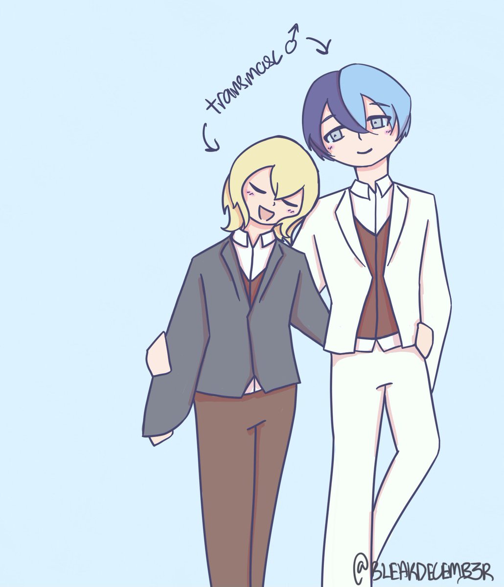 bleakdecemb3r's tweet photo. [prsk, akian, toukoha] akian girlfriends and toukoha boyfriends for #transsekaiweek free day! https://t.co/zbsmedKpVH