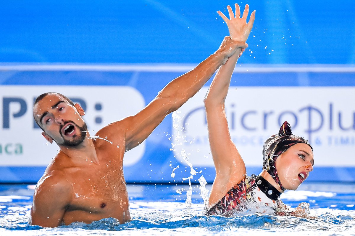 RFEN_Oficial's tweet photo. 👉 Un resumen fotográfico de nuestros "cats" de plata🥈🎊💪🇪🇦🔝

Emma García y Pau Ribes, subcampeones de Europa en un espectacular Dúo Libre Mixto.

🙌¡Felicidades, equipo!🙌 https://t.co/BkVivfuqEH