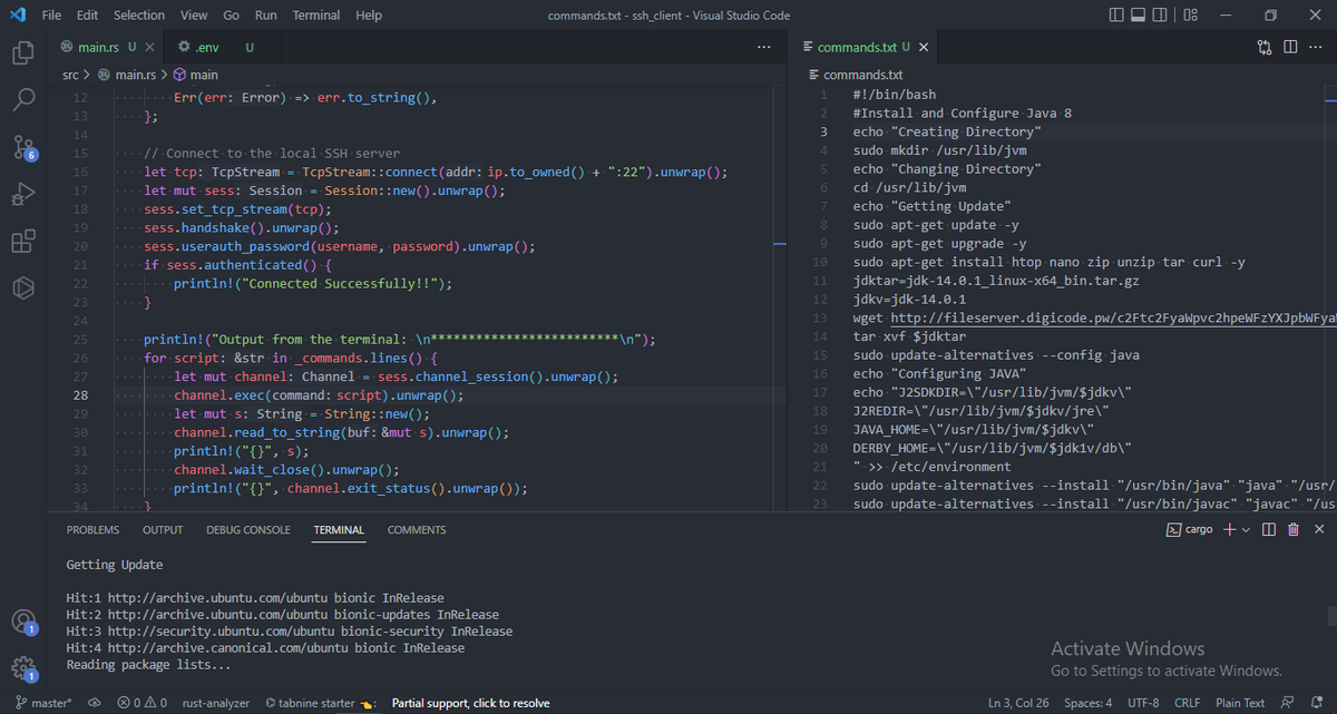 Shaheer_CODE's tweet photo. For Day42 of #100daysofcode: I was looking for a way to run multiple commands from a single channel, but after extensive searching, I found that you can only run one command at a time from a channel.
#rust #rustlang #sshclient #ssh #linux #vps #backend #100daysofcodechallenge https://t.co/PCoEzN4Ksm