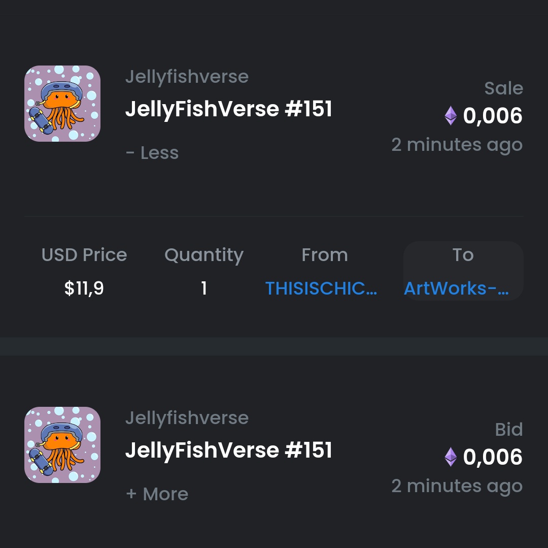 jellyfishverse's tweet photo. 🔥 RESOLD 🔥

JellyFishVerse #131
From @acscptpt to @LoomysNFT

 JellyFishVerse #151
From @TThisischicken to "Artworks-NFTs"

Thank you new owner &amp; welcome to jelly familly 😍🥰❤️

#JellyFishVerse #nft #NFTCommunity #nftindonesia #nftcollectors #NFTCollection https://t.co/7fobc13pjL