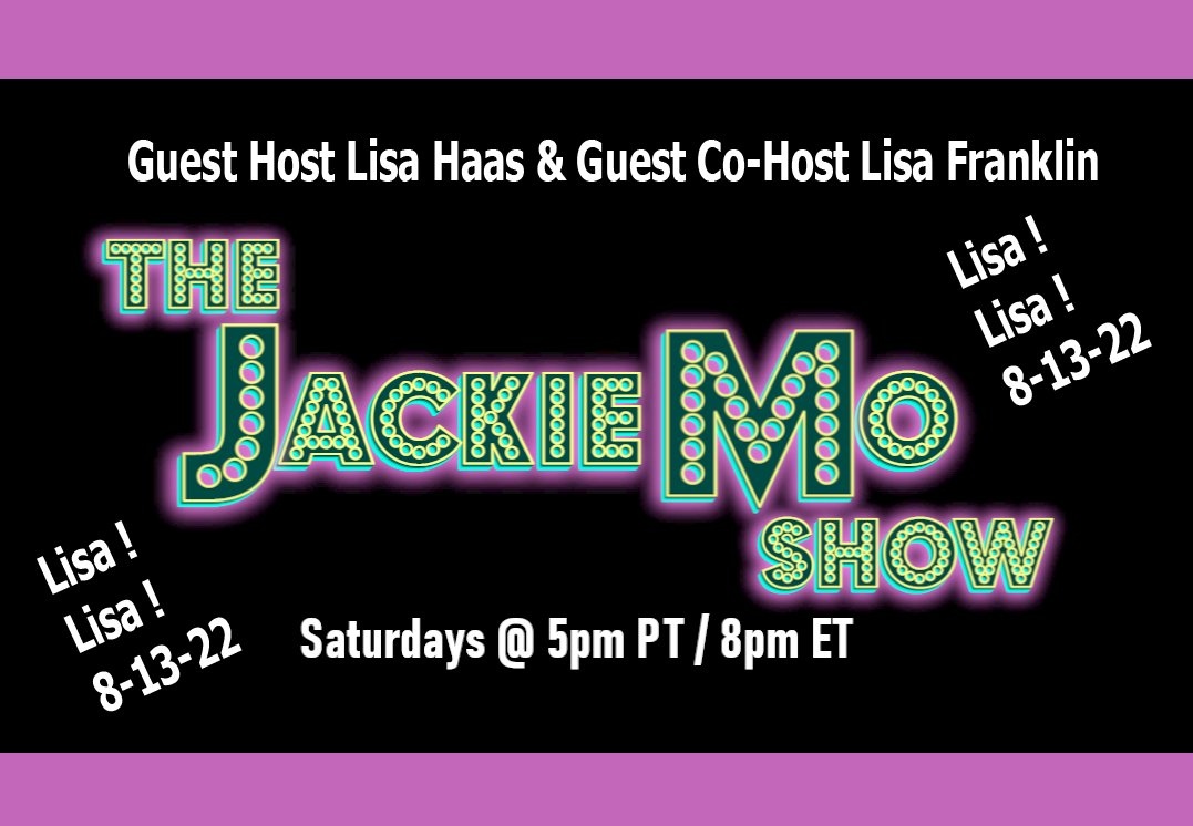 lisahaas's tweet photo. TONIGHT 8/13/2022 Guest-Host Lisa Haas &amp; Guest-Co-Host Lisa Franklin will be LIVE STREAMING on @JackieMoShow  5pm Pacific / 8pm Eastern on @Twitch @kocomedy @lesbiants  #superqueer #comedy #twitchcomedyhub https://t.co/OlWSUwG7eI