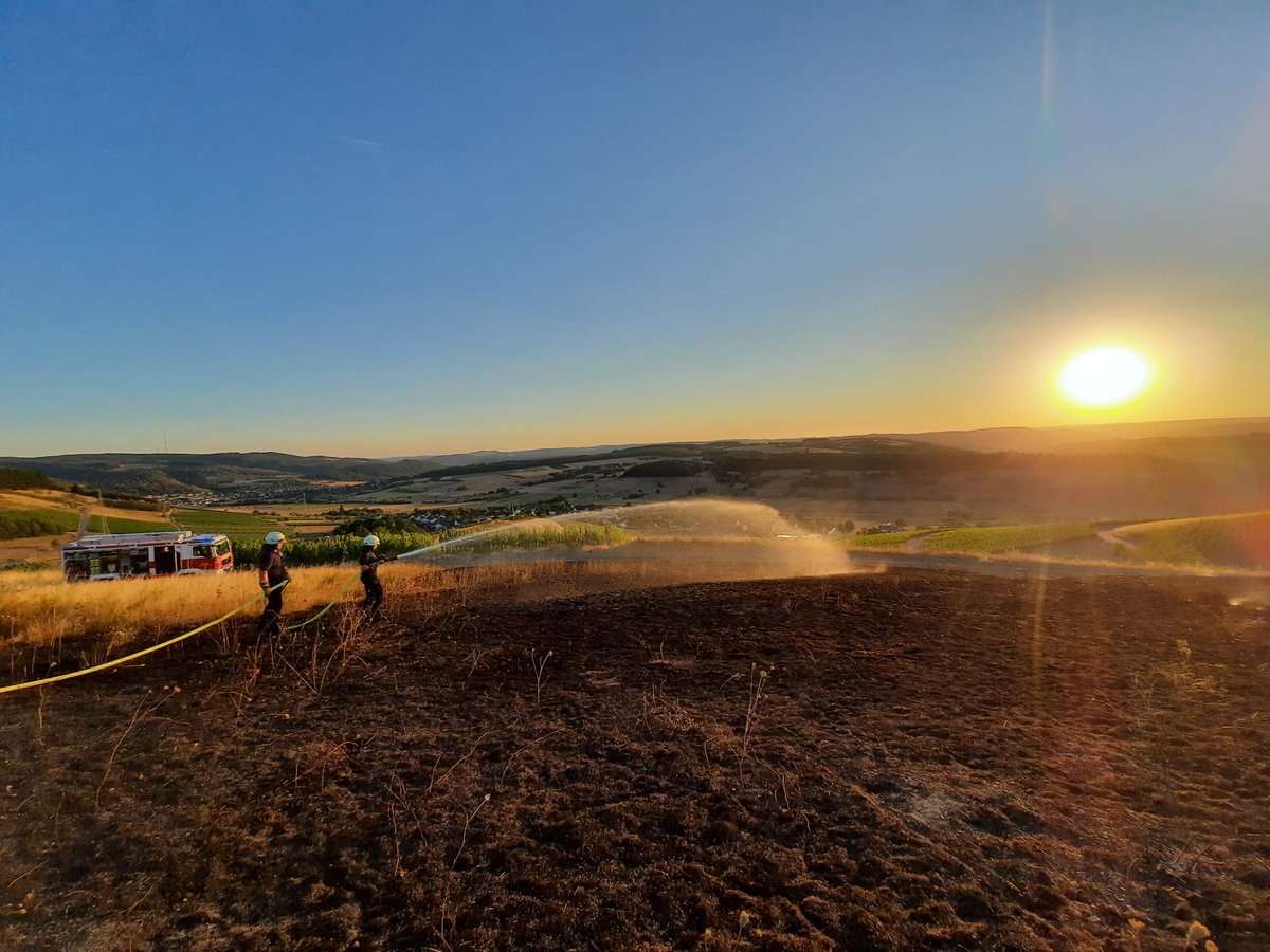 FeuerwehrIrsch's tweet photo. (2) Zu einem großen Flächen- und Waldbrand in der Nähe von Konz-Krettnach alarmierte die Integrierte Leitstelle Trier am gestrigen Freitagabend zahlreiche Feuerwehren der Verbandsgemeinden #Konz, #Ruwer, #Hermeskeil, #TrierLand und #TrierSaarburg sowie #Schweich. https://t.co/rEtKAzSr6O