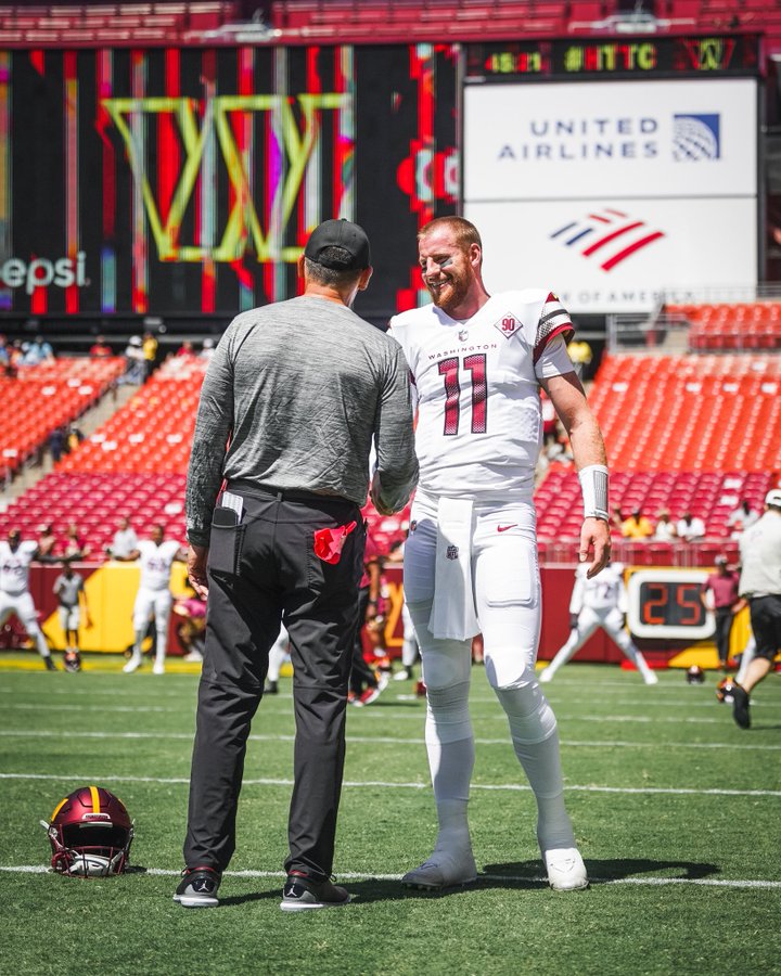 LOOK: Commanders in all-white uniforms for preseason debut