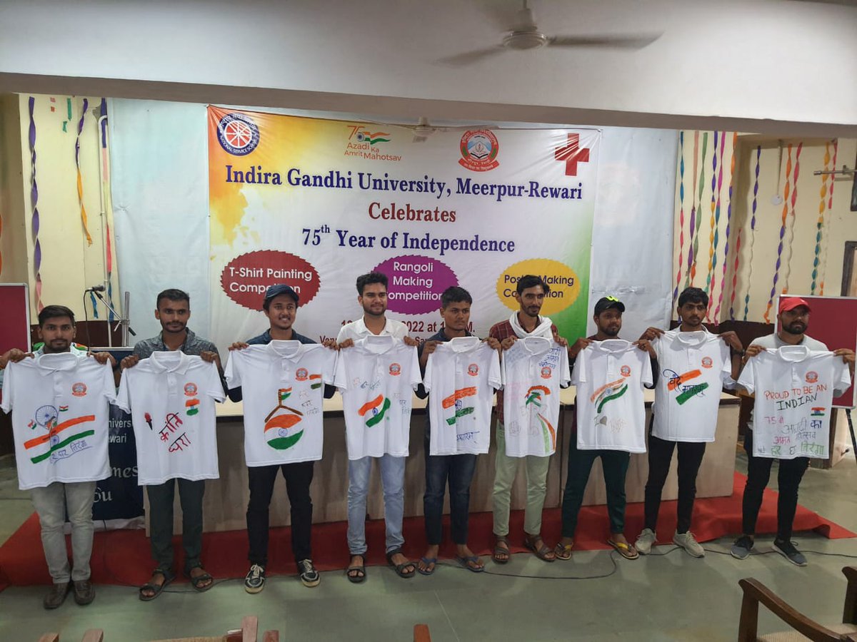 IguNssU4's tweet photo. T-shirt painting competition being organised by NSS, IGU under 
#75AzadiKaAmritMahotsav
#HarGharTiranga 

@igu_meerpur @_NSSIndia @igu_nss @NssrdD @NSSRDBhopal @ConnectingNss @IguNssU4 @igunssu3 @Anurag_Office @KirenRijiju @narendramodi @ianuragthakur @mlkhattar @SDMSushant https://t.co/24PBihnTqm