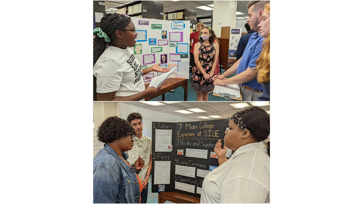SIUE's tweet photo. SIUE’s five-week Summer Success Program held a closing ceremony on Thursday, Aug. 4 in #LovejoyLibrary to give the 37 incoming #SIUE freshmen a chance to display the work they have completed throughout the summer.
https://t.co/YlYW2opt9L https://t.co/nv1ILUA0P7