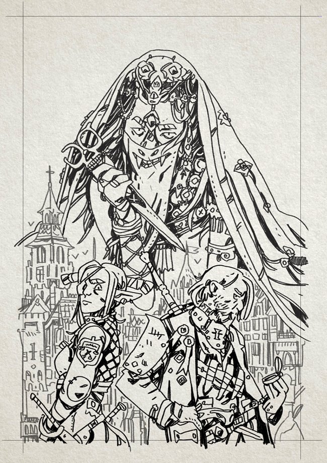 Finally starting to come up with ideas for my sketchbook cover before the heat killed work for the day.
