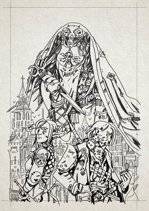 Finally starting to come up with ideas for my sketchbook cover before the heat killed work for the day. 