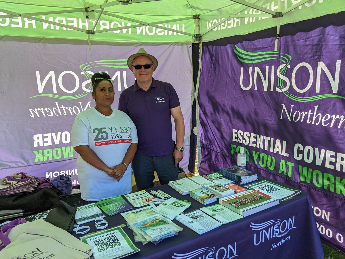 If you want to get ahead, get a hat they said! Lovely time promoting @NorthernUNISON @boroUNISON at @boromela today. Come by tomorrow and say hi.