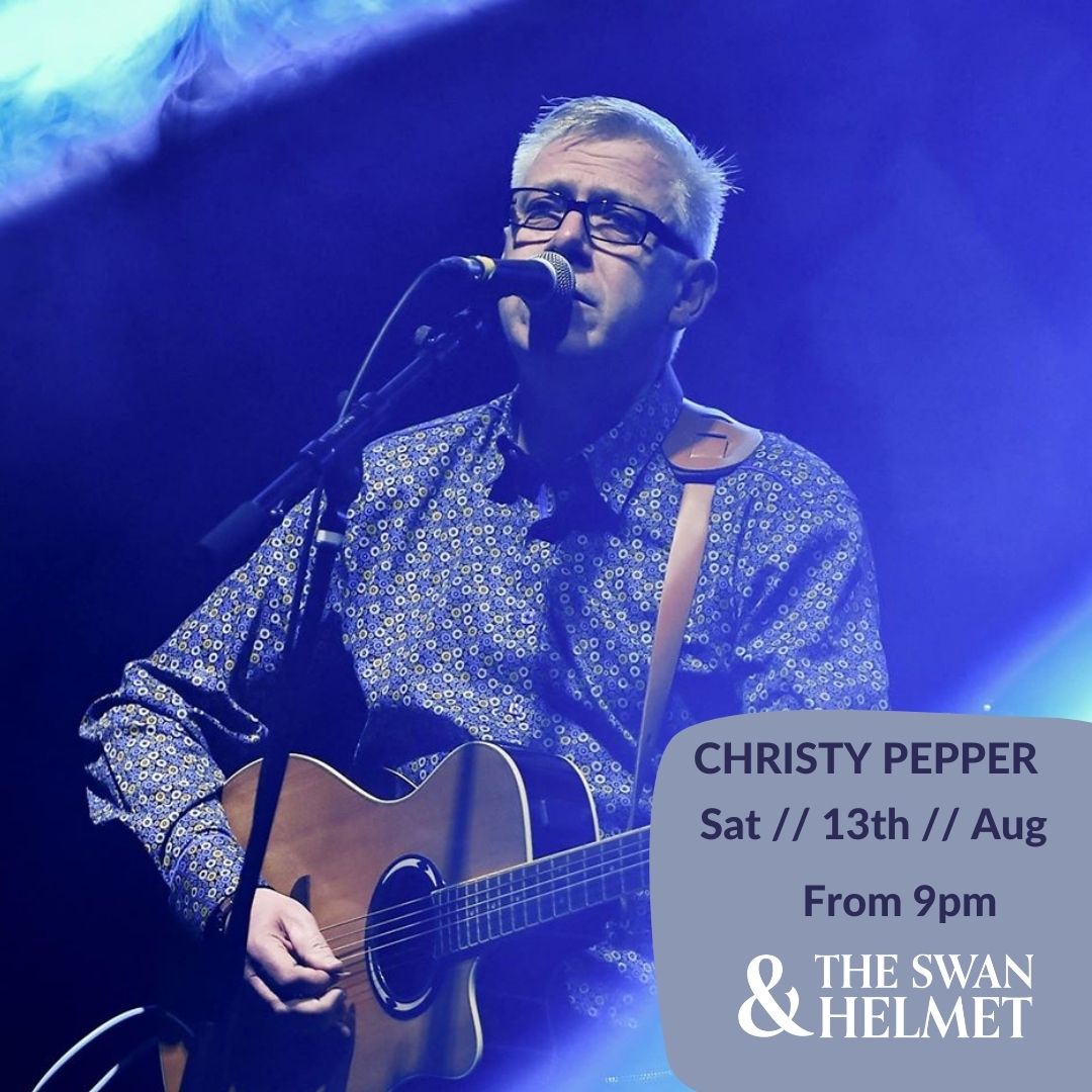Join us tonight for fantastic live music from Christy Pepper at The Swan and Helmet! 🎸🎤Starting at 9pm, this is sure to be a great night you don't want to miss! 💚

#livemusic #theswanandhelmet #northamptonmusic #northamptonevents