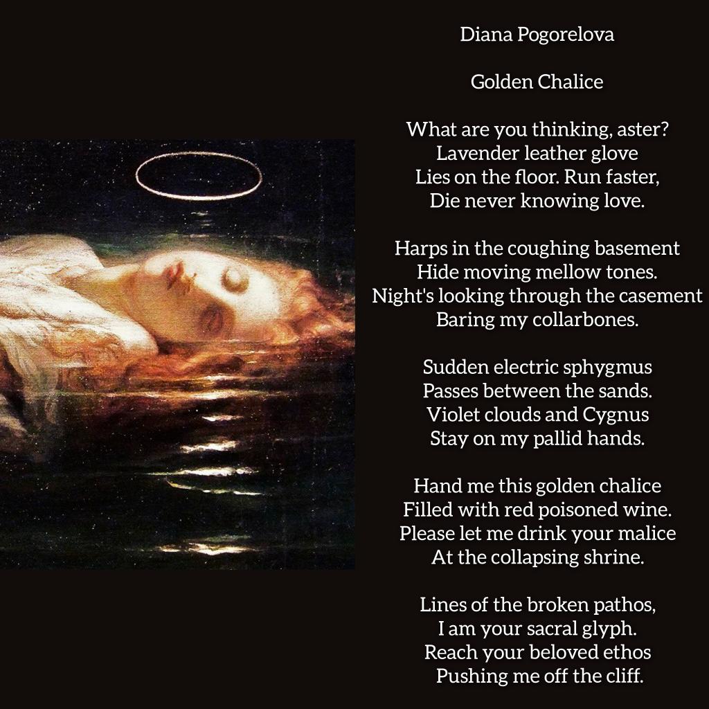 DMoonecho's tweet photo. My new poem "Golden Chalice". 💌✨
I hope that you will like it. I love you all! ❤ 
@WorldwidePoets
@Montagsdayjob

🎨: Paul Delaroche - The Young Martyr (1855)
#poems
#moonecho
#poetry
#dpstwt
#poetrycommunity
#DianaPogorelova https://t.co/YNOolwi2ya
