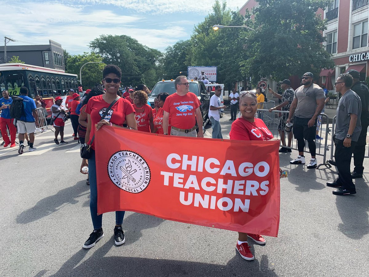acscougars's tweet photo. Mrs. Boateng &amp; Ms. Johnson-Carnegie School Finest marching in todays Bud Biliken Day Parade!  #carnegiestrong https://t.co/URu1BO5EtB