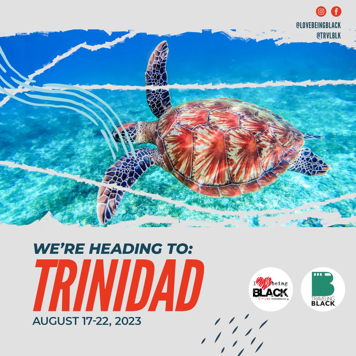 ilovebeingblack's tweet photo. We're heading to #Trinidad & #Tobago next week!! We'll be doing photo shoots and checking out some options on the tourism side. Any advice??
#trini #trinidadandtobago #thegreatrace #greatrace #islandlife #travelingblack #iLBB https://t.co/l0XWz0JNj4