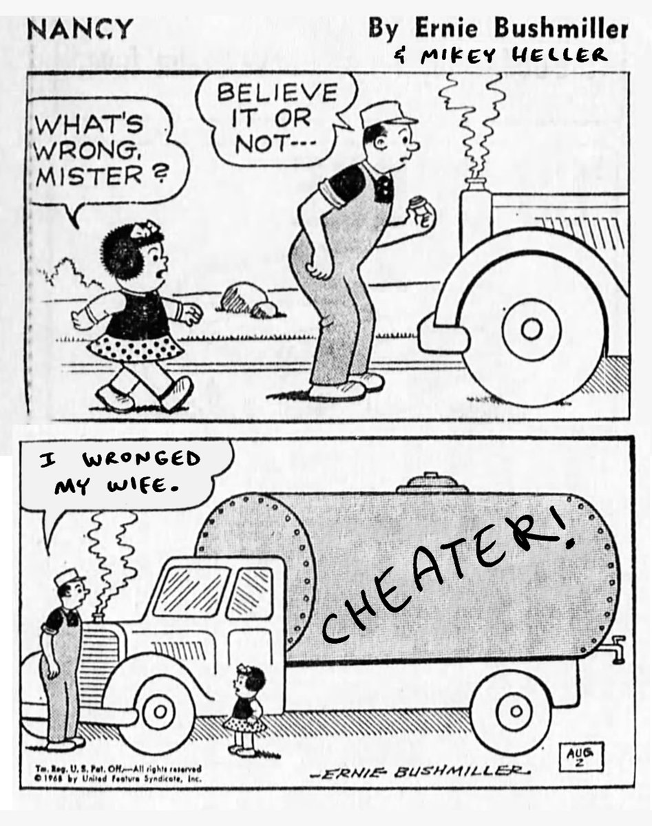 Another classic Ernie Bushmiller and Mikey Heller creation. 