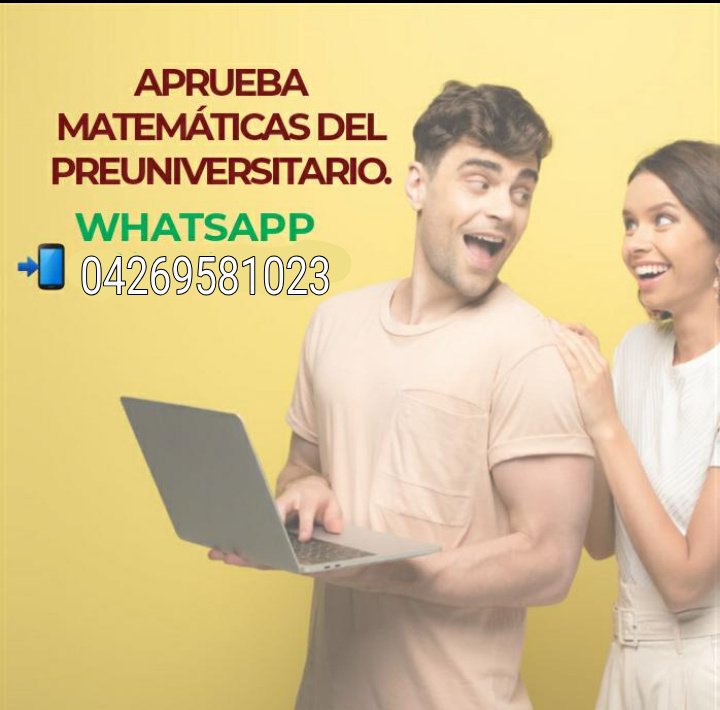 AlexHer199031's tweet photo. #curso de iniciacion universitaria de #precalculo #matemática de #bachillerato a fines a estudiantes de #ingenieria #calculo1 a #cursar #calculo1 Por favor den retwet para encontrar estudiantes. #modalidad online y presencial para estudiantes de #barquisimeto https://t.co/kYsSjICuMu