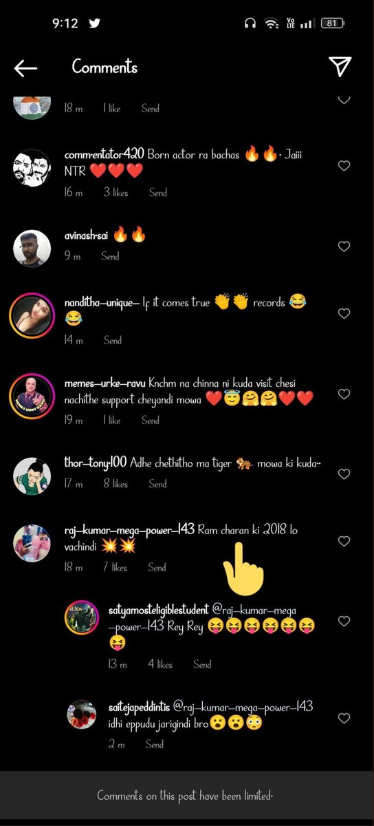 Chekkafied's tweet photo. Ramcharan won Oscar award in 2018 itself confirmed by his fan mega power Raj Kumar via Instagram comments 💥🙏
#RcGoesUnderground https://t.co/sy2334Ndok