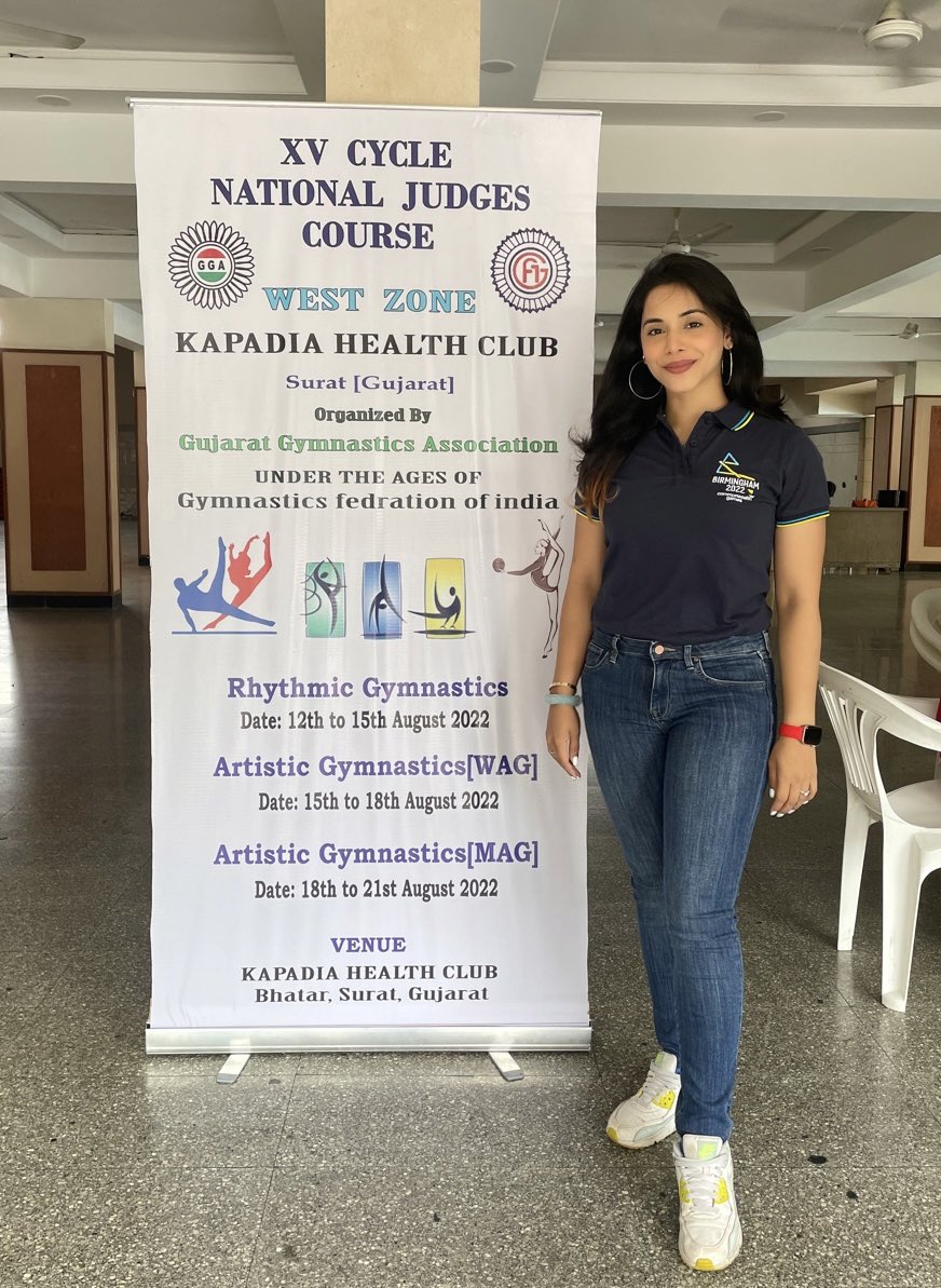 Expert for the 15th Cycle Rhythmic Gymnastics National Judges course being conducted in Surat from 12-15 Aug 2022 organised by Gujarat Gymnastics Association under the aegis of Gymnastics Federation of India
#rhythmic  #rhythmic #girlpower #womenempowerment #futureofgymnastics