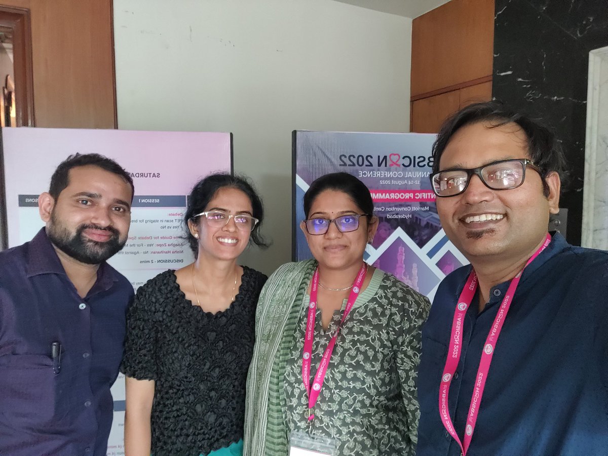 drskyind's tweet photo. Awesome Day 2 of #ABSICON. Met many twitter friends for the first time, plus abstract got selected for prestigious award presentation proving that simple Indian solutions for the Indian problems are valued. Motto of our dept and leader @Dhananjayasha19
#MedTwitter #breastcancer https://t.co/Gjmo6wNJ11