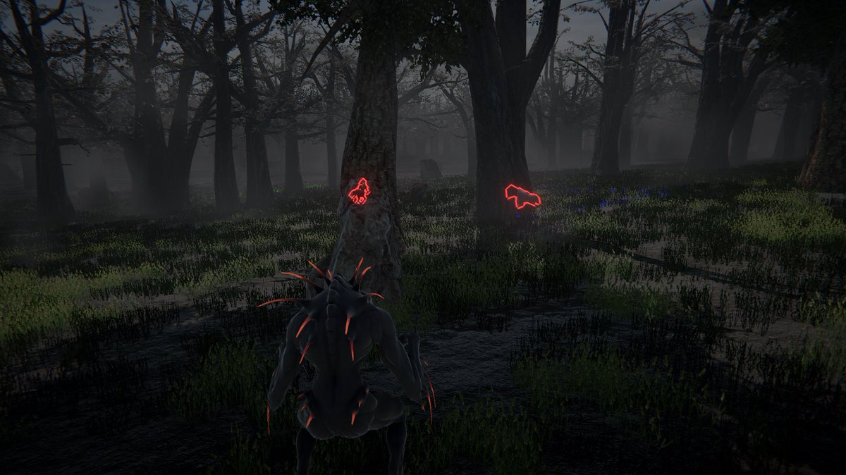 primal_hunger's tweet photo. Itβs #screenshotsaturday!! Some creatures have the ability to sense creature behind obstacles, through the fog, or even if they are stealthed! This makes them especially adept at locating hard to find prey.
#gamedev #gamedesign #unity3d #madewithunity #kaiju #primalhunger https://t.co/rMfakUNo2V