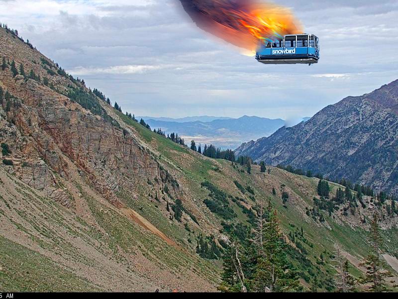 WasatchSnow's tweet photo. @wasatchmtnmemes Blue Tram comin’ in hawt! https://t.co/x6bmpYEmsm
