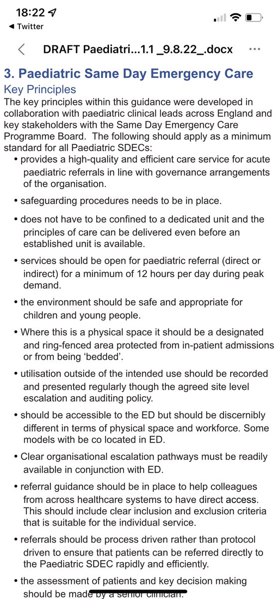 @MatakitogaSade @Helen_C1978 @brunning_adam @TaraSood5 @SarahKirk8_ If you are a Children’s Emergency Department and/or Assessment unit you should be aware of this consultation document on Paediatric Same Day Emergency Care (SDEC) future.nhs.uk/SDEC_Community… Some important principles to debate/discuss #SDEC @RCPCHtweets @RCollEM