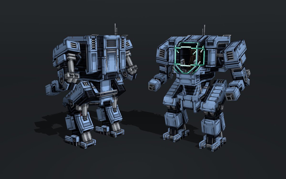 ArthurBn5's tweet photo. The Vulcan Mech, and its weapons and tools attachments.

Made for @studios_tsunami's Battle Suits.

#minecraft #3d #3dmodel #pixelart #lowpoly #blockbench https://t.co/zR4SVojfjM