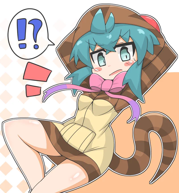 何故かセクシーっぽいポーズを取らされているツチノコ#けものフレンズ 