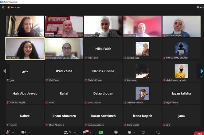 VTechRoad's tweet photo. Today we launched "Climate Change and Environment Hackathon" with our amazing participants and mentors from all over Palestine. We were super excited to have our alumni Tala abu Jaber and Hind Wihaidi as keynote speakers. Stay tuned to see the great work of our participants 🏆 https://t.co/QXLXWcLP97