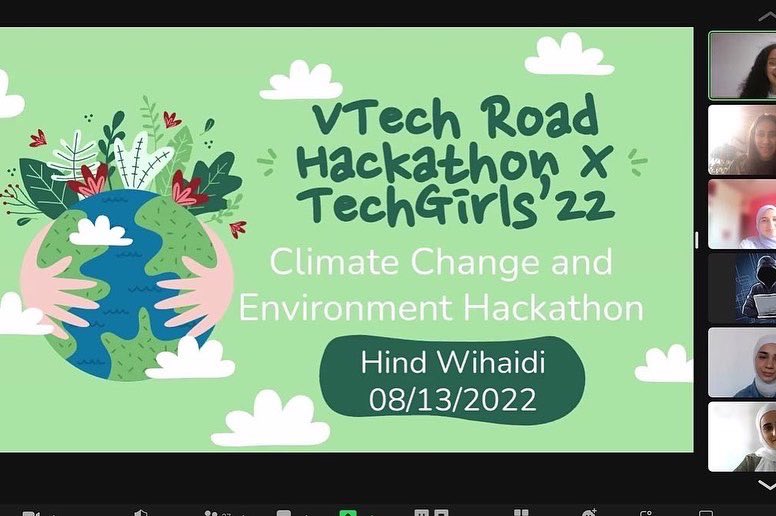 VTechRoad's tweet photo. Today we launched "Climate Change and Environment Hackathon" with our amazing participants and mentors from all over Palestine. We were super excited to have our alumni Tala abu Jaber and Hind Wihaidi as keynote speakers. Stay tuned to see the great work of our participants 🏆 https://t.co/QXLXWcLP97