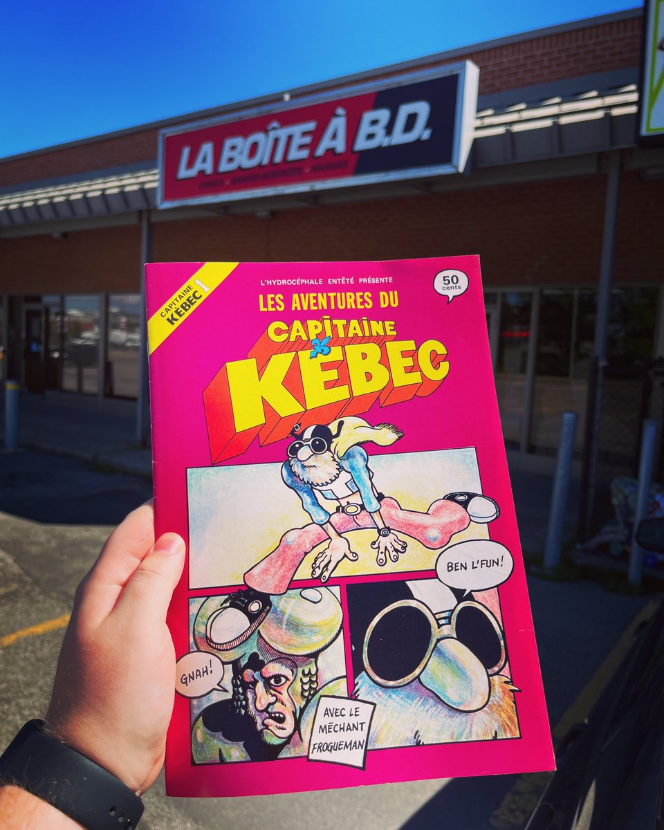 seqmagazine's tweet photo. Trekked out to the top of Laval this morning for an original copy of Capitaine Kebec. They have a limited number at La Boite a BD for charity
#bandesdessinnées #bdquebecoise #comix #bdquebec https://t.co/XS4uTO0qyF